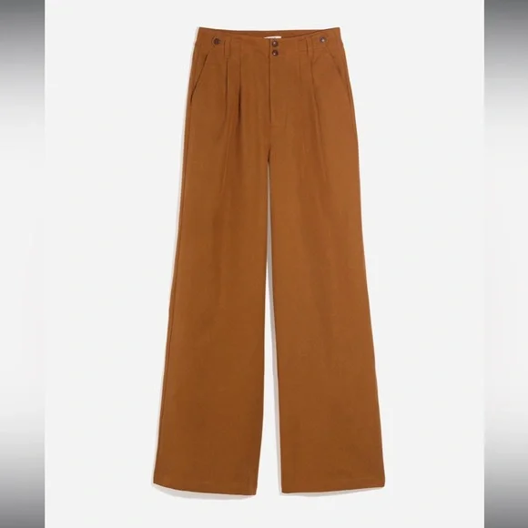 Madewell Harlow Wide-Leg Pant in Acorn - Picture 5 of 16